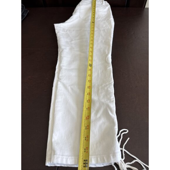 Artisan NY Womens White Cotton Lace-Up Capri Pants Size 14 - Picture 9 of 10